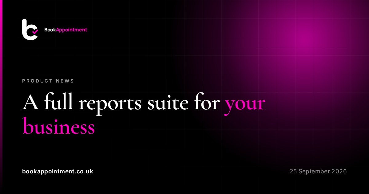 A full reports suite for your business — BookAppointment